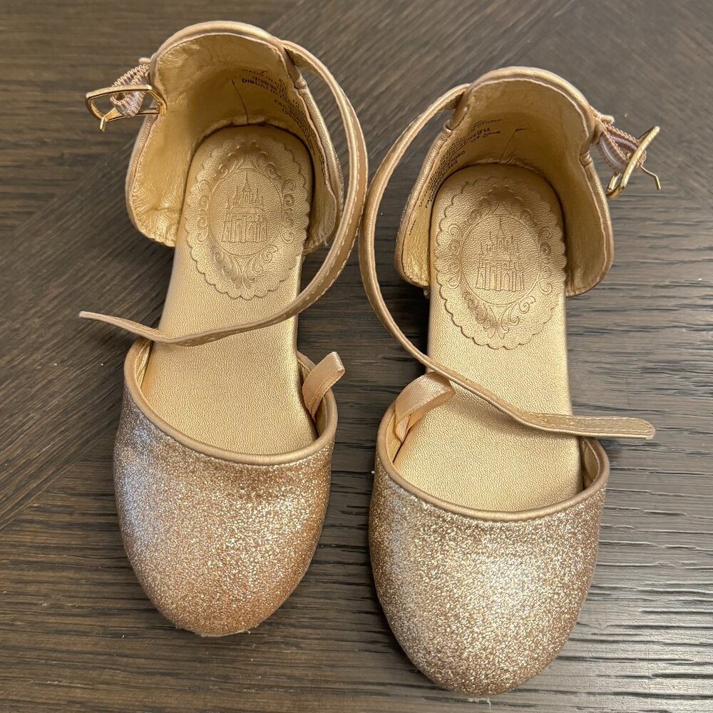 Disney Parks, Disney Princess Shoes, Gold Glitter, Toddler Size 7